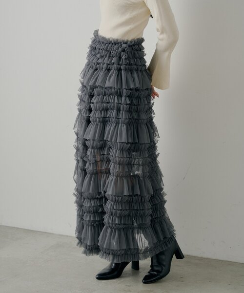 Chico（チコ）の「【SALON by Chico】ボリュームチュールスカート（スカート・レディース・チャコールグレー/アイボリー/ブラック・FREE）」の15枚目の写真