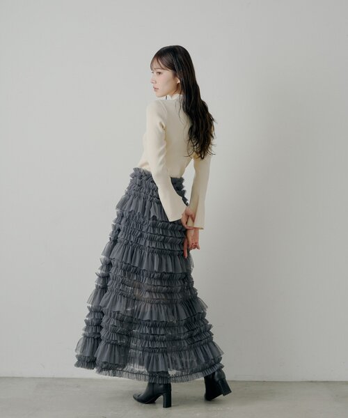 Chico（チコ）の「【SALON by Chico】ボリュームチュールスカート（スカート・レディース・チャコールグレー/アイボリー/ブラック・FREE）」の18枚目の写真