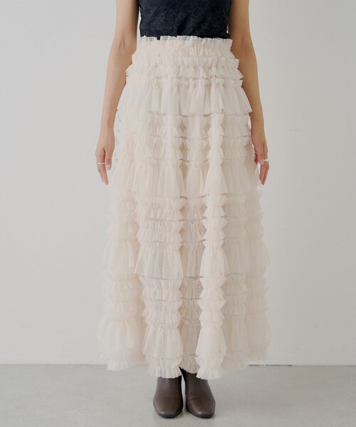 Chico（チコ）の「【SALON by Chico】ボリュームチュールスカート（スカート・レディース・チャコールグレー/アイボリー/ブラック・FREE）」の19枚目の写真