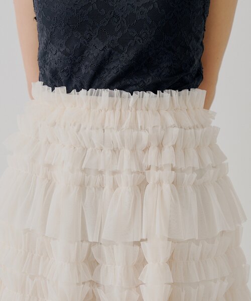 Chico（チコ）の「【SALON by Chico】ボリュームチュールスカート（スカート・レディース・チャコールグレー/アイボリー/ブラック・FREE）」の22枚目の写真