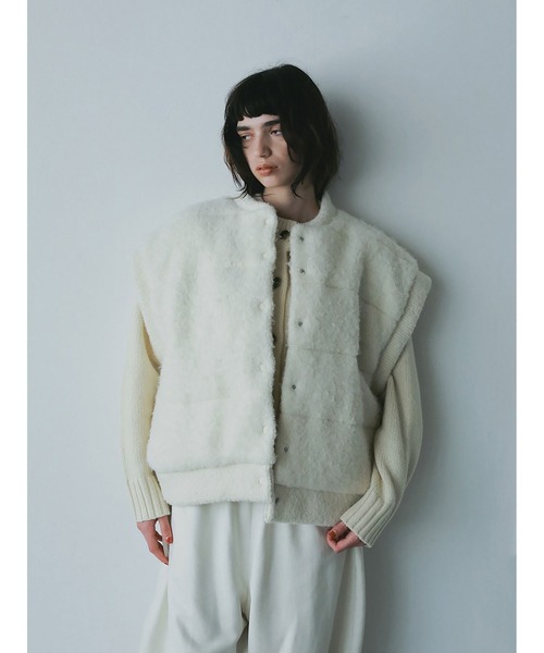 アルパカブレンド中綿ニットベスト（ブルゾン）｜HER.（ハー）の