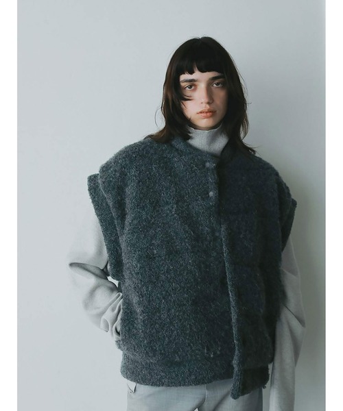 セール】アルパカブレンド中綿ニットベスト（ブルゾン）｜HER.（ハー