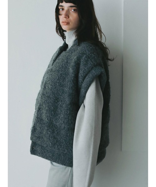 セール】アルパカブレンド中綿ニットベスト（ブルゾン）｜HER.（ハー
