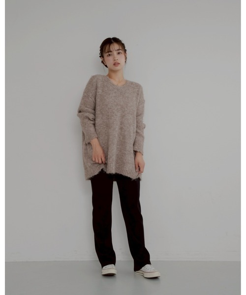 JUMELLE（ジュメロ）の「【カット可能,美脚】selfcut pleats pants（その他パンツ・レディース・ブラック/アイボリー・MEDIUM）」の3枚目の写真