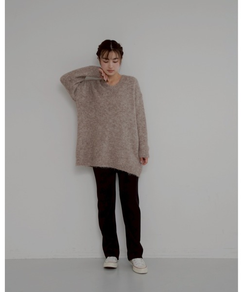 JUMELLE（ジュメロ）の「【カット可能,美脚】selfcut pleats pants（その他パンツ・レディース・ブラック/アイボリー・MEDIUM）」の4枚目の写真