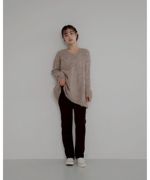 JUMELLE（ジュメロ）の「【カット可能,美脚】selfcut pleats pants（その他パンツ・レディース・ブラック/アイボリー・MEDIUM）」の5枚目の写真