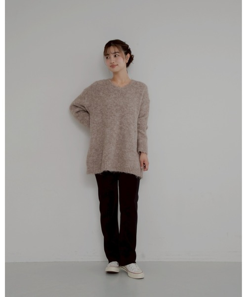 JUMELLE（ジュメロ）の「【カット可能,美脚】selfcut pleats pants（その他パンツ・レディース・ブラック/アイボリー・MEDIUM）」の7枚目の写真