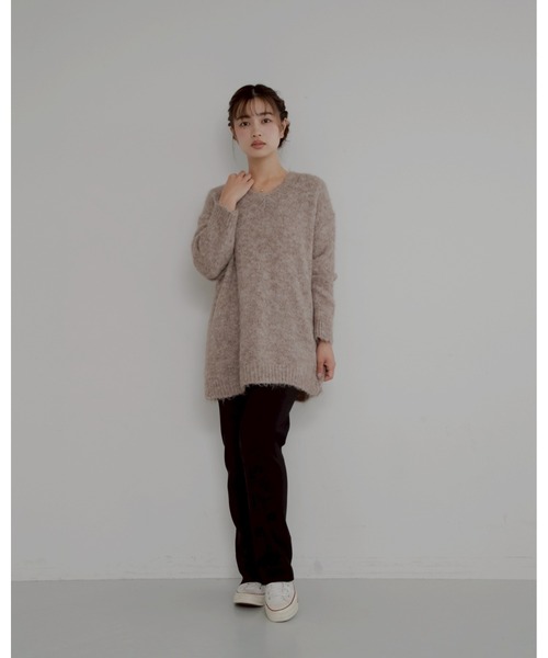 JUMELLE（ジュメロ）の「【カット可能,美脚】selfcut pleats pants（その他パンツ・レディース・ブラック/アイボリー・MEDIUM）」の8枚目の写真