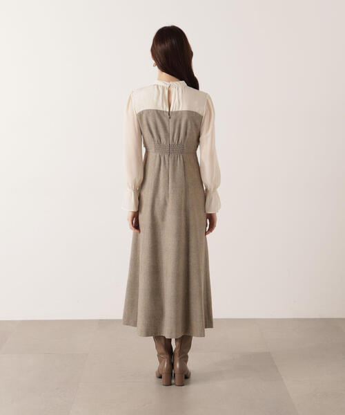 PROPORTION BODY DRESSING（プロポーションボディドレッシング）の「フロントリボンミックスドッキングワンピース / 1215240103（ワンピース・レディース・グレー/ブラック/ブラウン・SMALL/MEDIUM/P/S）」の11枚目の写真