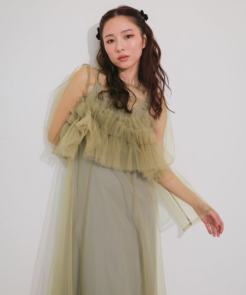 セール】【ANDRESD】multiway volume tulle dress 結婚式 ワンピース セール】【ANDRESD】multiway volume tulle dress 結婚式 ワンピース