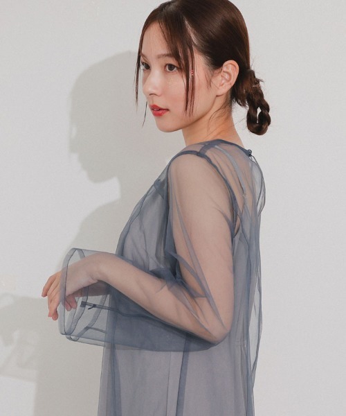 DONOBAN(ドノバン)の「【ANDRESD】multiway volume tulle dress 結婚式 ワンピース パーティードレス オケージョンドレス お呼ばれ 二次会 成人式 同窓会(ドレス・レディース・ブルー/グリーン/ブラック・L/M/S)」の15枚目の写真