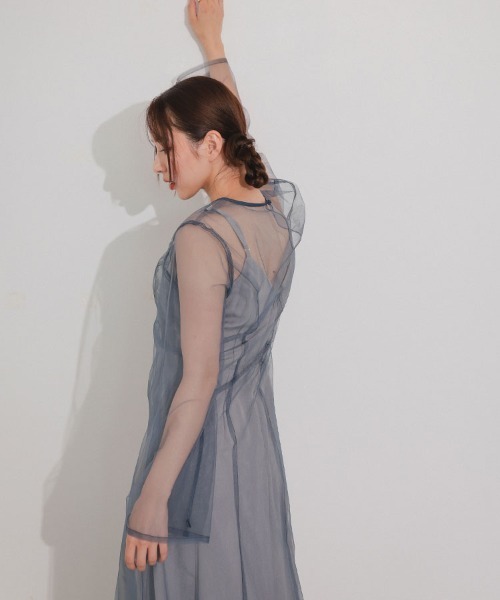DONOBAN(ドノバン)の「【ANDRESD】multiway volume tulle dress 結婚式 ワンピース パーティードレス オケージョンドレス お呼ばれ 二次会 成人式 同窓会(ドレス・レディース・ブルー/グリーン/ブラック・L/M/S)」の13枚目の写真