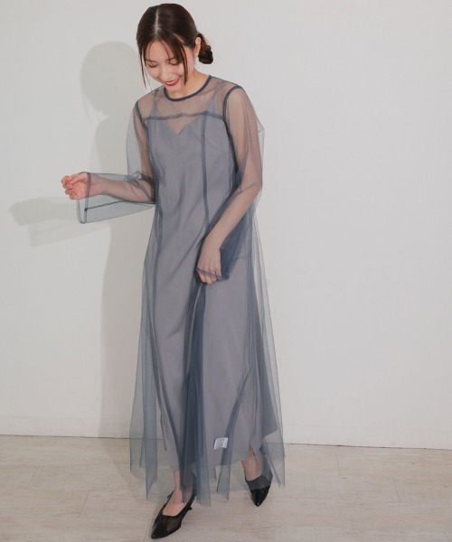 DONOBAN(ドノバン)の「【ANDRESD】multiway volume tulle dress 結婚式 ワンピース パーティードレス オケージョンドレス お呼ばれ 二次会 成人式 同窓会(ドレス・レディース・ブルー/グリーン/ブラック・L/M/S)」の16枚目の写真