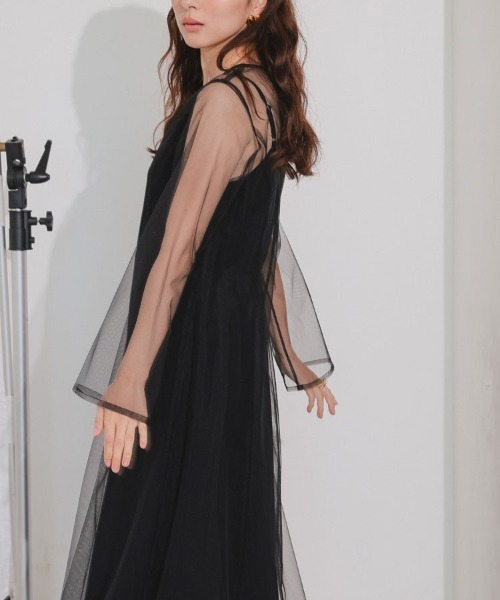 DONOBAN(ドノバン)の「【ANDRESD】multiway volume tulle dress 結婚式 ワンピース パーティードレス オケージョンドレス お呼ばれ 二次会 成人式 同窓会(ドレス・レディース・ブルー/グリーン/ブラック・L/M/S)」の22枚目の写真