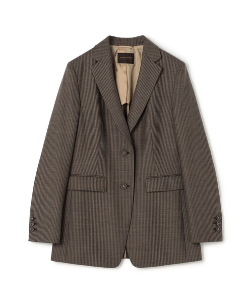 トゥモローランド コレクション　シアージャケット　ブラウン　テーラード TOMORROWLAND collection ジャケット テーラードジャケット シアー