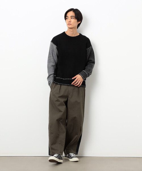 COMME CA ISM（コムサイズム）の「ハンドステッチプルオーバー（ニット/セーター・メンズ・アイボリー/ブラック/ネイビー・SMALL/MEDIUM/LARGE）」の8枚目の写真