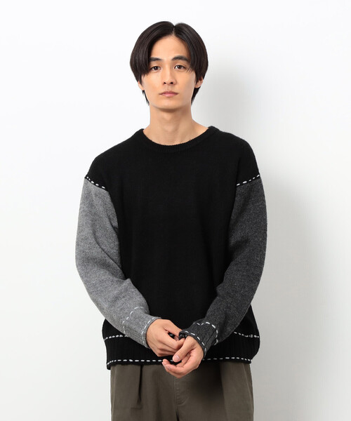 COMME CA ISM（コムサイズム）の「ハンドステッチプルオーバー（ニット/セーター・メンズ・アイボリー/ブラック/ネイビー・SMALL/MEDIUM/LARGE）」の11枚目の写真