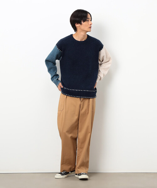 COMME CA ISM（コムサイズム）の「ハンドステッチプルオーバー（ニット/セーター・メンズ・アイボリー/ブラック/ネイビー・SMALL/MEDIUM/LARGE）」の13枚目の写真