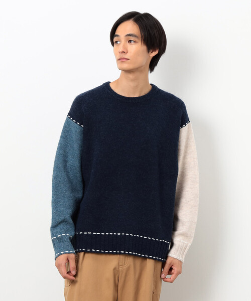 COMME CA ISM（コムサイズム）の「ハンドステッチプルオーバー（ニット/セーター・メンズ・アイボリー/ブラック/ネイビー・SMALL/MEDIUM/LARGE）」の14枚目の写真