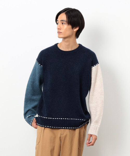 COMME CA ISM（コムサイズム）の「ハンドステッチプルオーバー（ニット/セーター・メンズ・アイボリー/ブラック/ネイビー・SMALL/MEDIUM/LARGE）」の15枚目の写真