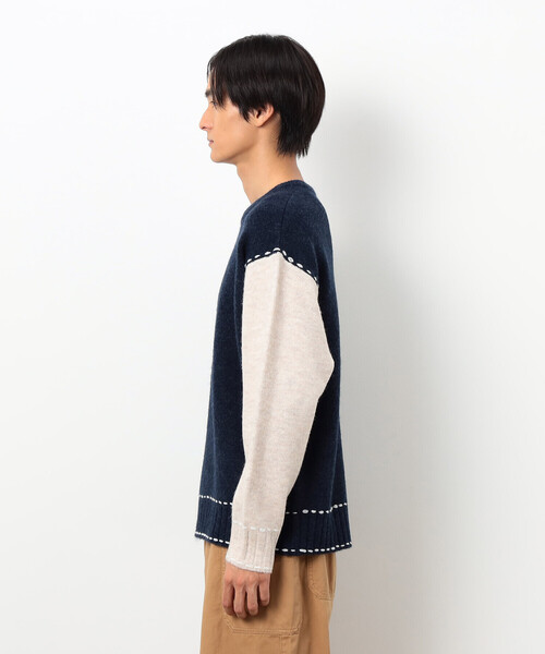 COMME CA ISM（コムサイズム）の「ハンドステッチプルオーバー（ニット/セーター・メンズ・アイボリー/ブラック/ネイビー・SMALL/MEDIUM/LARGE）」の18枚目の写真