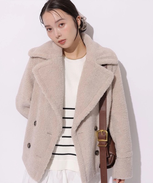 Mystrada(マイストラーダ)の「ボアショートコート(ダウンジャケット/コート・レディース・ブラウン/チャコールグレー/ホワイト/ベージュ系その他・36/38)」の13枚目の写真