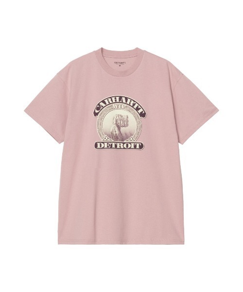 Carhartt WIP(カーハートダブリューアイピー)の「Carhartt WIP S/S COLD WORLD T-SHIRT(カーハートワークインプログレス ショートスリーブ コールドワールド Tシャツ)(Tシャツ/カットソー・メンズ・グリーン系/ピンク系・SMALL/MEDIUM/LARGE/X-LARGE)」の7枚目の写真