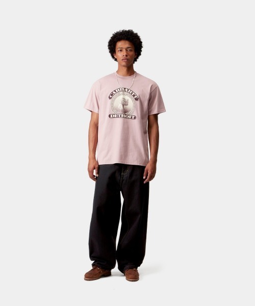 Carhartt WIP(カーハートダブリューアイピー)の「Carhartt WIP S/S COLD WORLD T-SHIRT(カーハートワークインプログレス ショートスリーブ コールドワールド Tシャツ)(Tシャツ/カットソー・メンズ・グリーン系/ピンク系・SMALL/MEDIUM/LARGE/X-LARGE)」の10枚目の写真