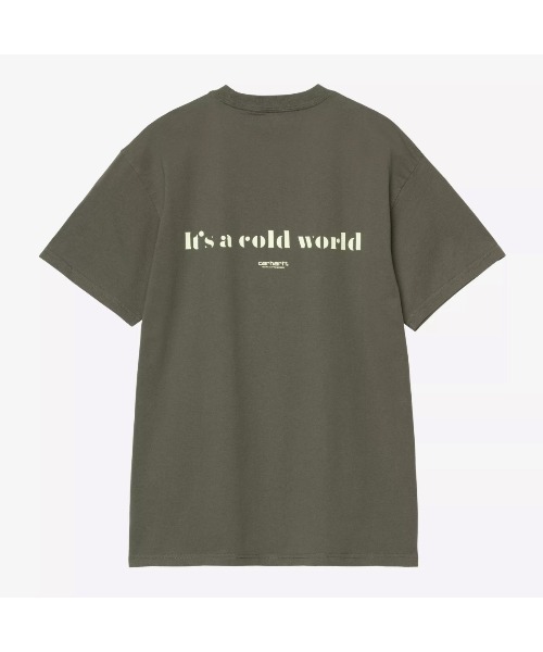 Carhartt WIP(カーハートダブリューアイピー)の「Carhartt WIP S/S COLD WORLD T-SHIRT(カーハートワークインプログレス ショートスリーブ コールドワールド Tシャツ)(Tシャツ/カットソー・メンズ・グリーン系/ピンク系・SMALL/MEDIUM/LARGE/X-LARGE)」の4枚目の写真