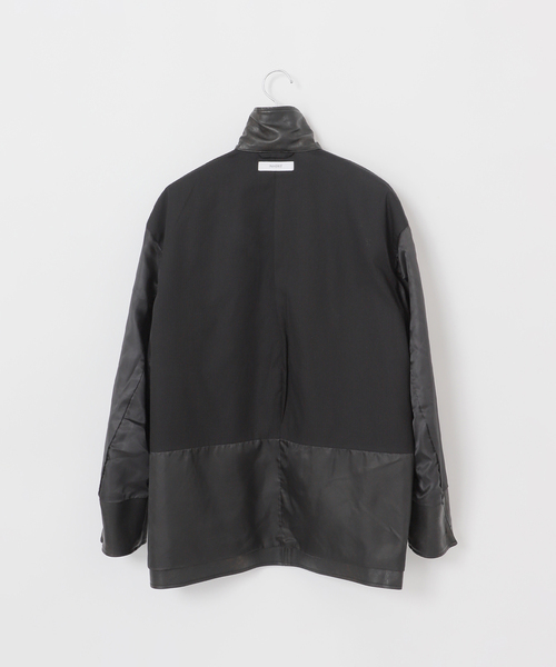 B.C STOCK（ベーセーストック）の「フェード加工 フェイクレザーカーコート（ライダースジャケット・メンズ・ブラック・LARGE/MEDIUM）」の9枚目の写真