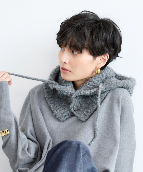 ha|za|ma unknownunknown フード付きスヌード ha|za|ma unknownunknown フード付きスヌード 【公式通販】