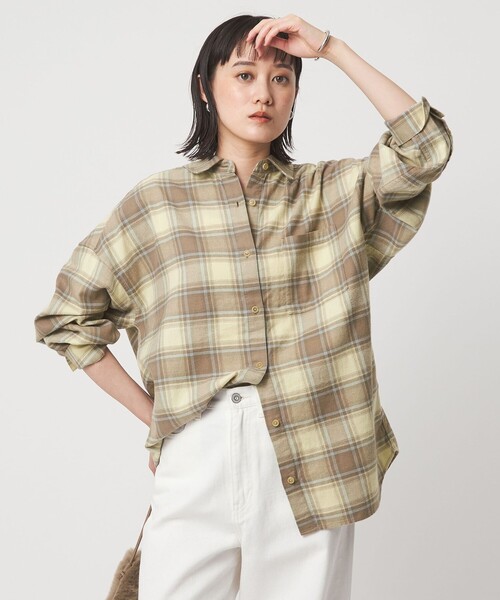 セール】コットン ネル チェック シャツ（シャツ/ブラウス）｜green