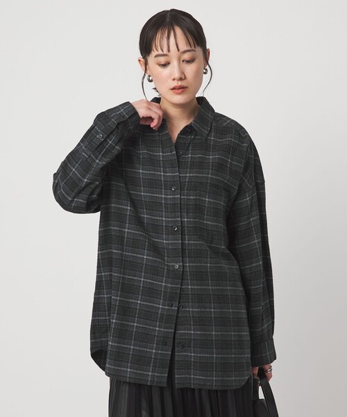セール】コットン ネル チェック シャツ（シャツ/ブラウス）｜green