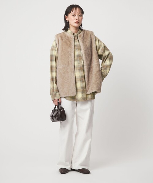 コットン ネル チェック シャツ（シャツ/ブラウス）｜green label