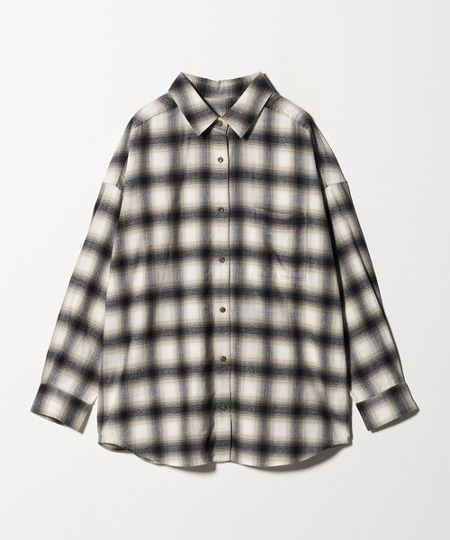セール】コットン ネル チェック シャツ（シャツ/ブラウス）｜green