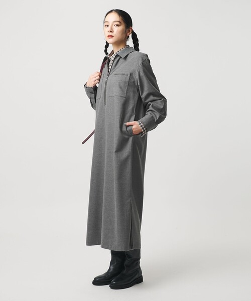 セール】ハーフジップ スリットワンピース（ワンピース