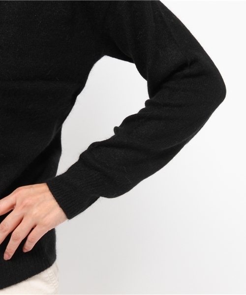 DouDou（ドゥドゥ）の「【DouDou】フェレットVネックニット（ニット/セーター・レディース・グレー/ラベンダー/ブラック/ネイビー・FREE）」の9枚目の写真