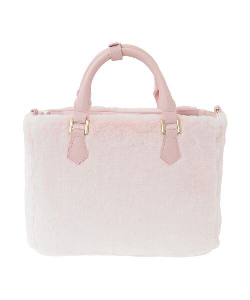 Maison de FLEUR（メゾンドフルール）の「フェイクファー中仕切りバッグ（ハンドバッグ・レディース・ピンク/ブルー/ホワイト・FREE）」の10枚目の写真