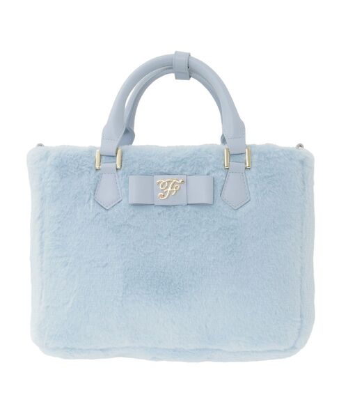 Maison de FLEUR（メゾンドフルール）の「フェイクファー中仕切りバッグ（ハンドバッグ・レディース・ピンク/ブルー/ホワイト・FREE）」の18枚目の写真