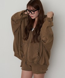 RAY CASSIN | ピグメントルーズスウェット / パーカー(パーカー)