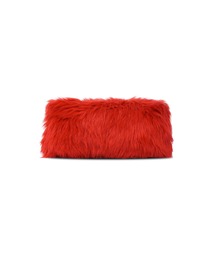 MSGM（エムエスジーエム）の「Faux Fur Clutch Bag ー Bright Red（クラッチバッグ）」