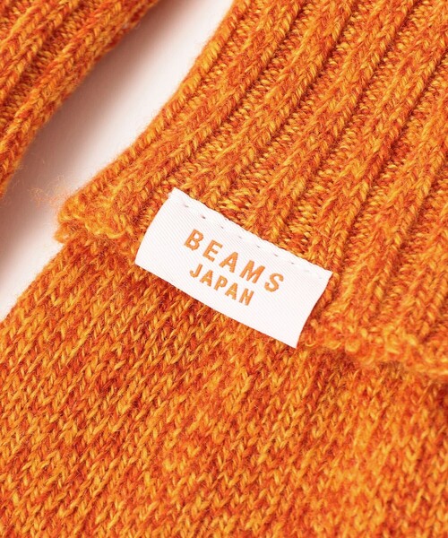 BEAMS JAPAN(ビームス ジャパン)の「【別注】tet. / 天竺 ミックス カシミヤ ミックスカラーグローブ Men(手袋・レディース・オレンジ・ONE SIZE)」の2枚目の写真
