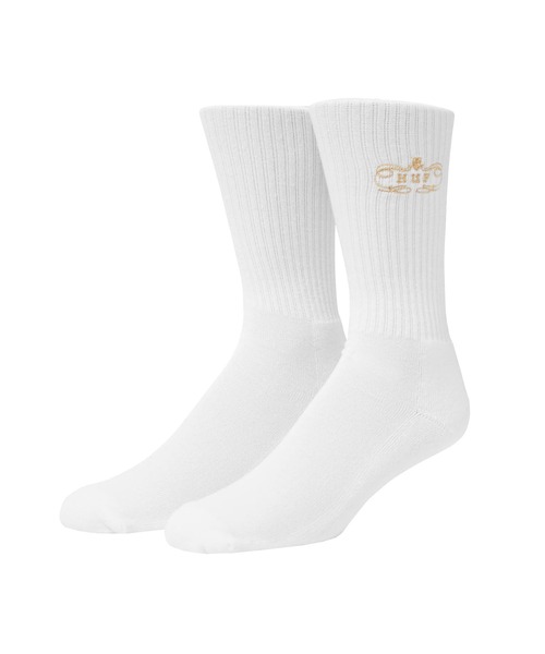 HUF(ハフ)の「WORLDWIDE CLOTHIERS SOCKS(ソックス/靴下・メンズ・グリーン/ホワイト・O/S)」の1枚目の写真
