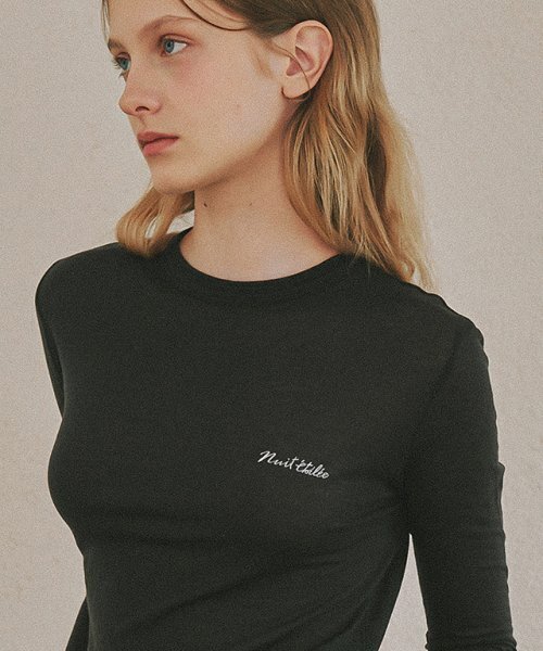 RONRON（ロンロン）の「NUIT FLAT LONG SLEEVE BLACK（Tシャツ/カットソー・レディース・その他・FREE）」の3枚目の写真