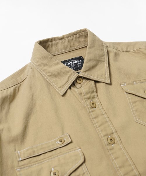 FRIZMWORKS（フリズムワークス）の「TWILL UTILITY POCKET SHIRT JACKET _ BEIGE（シャツ/ブラウス・メンズ・その他・MEDIUM/LARGE/X-LARGE）」の3枚目の写真