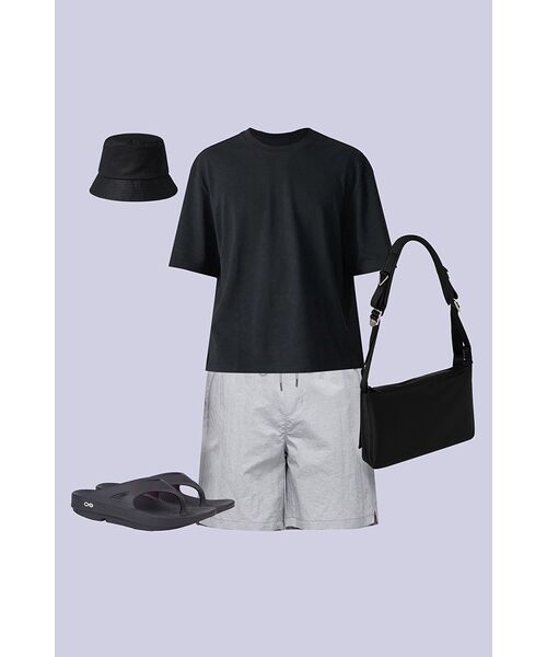 MUSINSA STANDARD（ムシンサスタンダード）の「[クールタンダード] リラックスフィットクルーネックピケTシャツ [ブラック]（Tシャツ/カットソー・メンズ・その他・SMALL/MEDIUM/LARGE/X-LARGE/XX-LARGE/XXX-LARGE）」の9枚目の写真