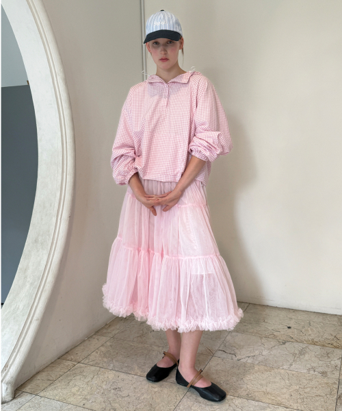 SINOON（シヌーン）の「Tute Midi Skirt (Light Pink)（スカート・レディース・ライトピンク・FREE）」の3枚目の写真