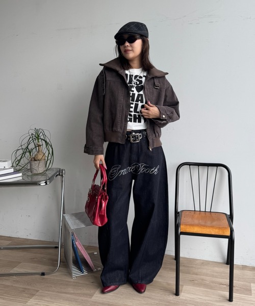 SHAGGIE（シャギー）の「ダブルハンドルアイレットミニボストンバッグ（ボストンバッグ・レディース・レッド/ブラウン/ブラック・FREE）」の10枚目の写真