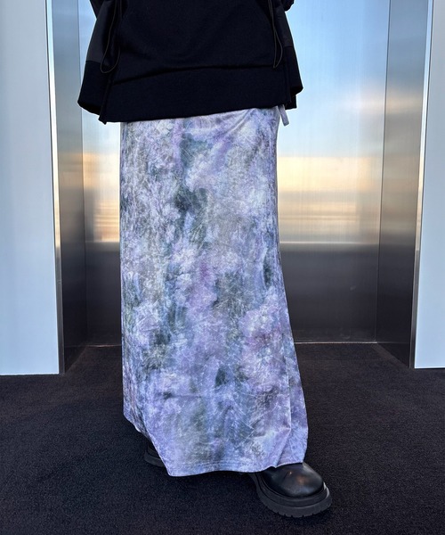 Ameri UND LANDSCAPE PRINT SKIRT（ブルー） Ameri UND LANDSCAPE PRINT SKIRT（ブルー） UND LANDSCAPE PRINT