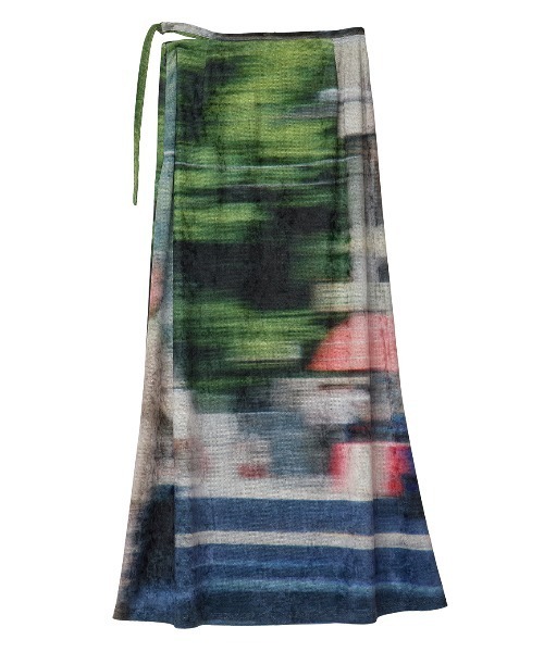 Ameri(アメリ)の「UND LANDSCAPE PRINT WAIST SLIT SKIRT(スカート・レディース・パープル/グリーン/ブルー・SMALL/MEDIUM)」の19枚目の写真